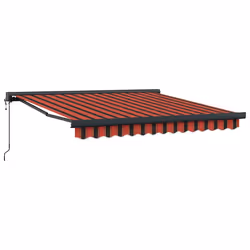 TendaRetrattile Arancione Marrone 3,5x2,5m Tessuto e Alluminiocod mxl 93620 - Vista aggiuntiva 2