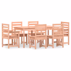 vidaXL Set da Pranzo per Giardino 7 pz in Legno Massello di Douglas - Vista aggiuntiva 2