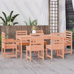 vidaXL Set da Pranzo per Giardino 7 pz in Legno Massello di Douglas - Vista aggiuntiva 3