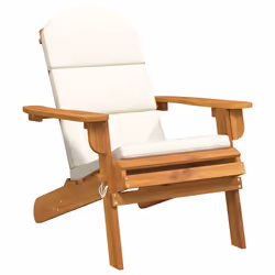 Sedia Adirondack da Giardino con Cuscini Legno Massello Acaciacod mxl 118632 - Vista aggiuntiva 2