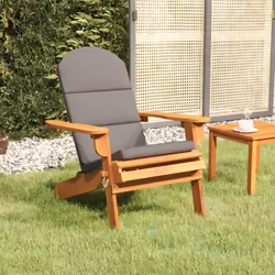 VidaXL 360032 sedia da esterno Terrazzo Seduta imbottita Legno di acacia Grigio