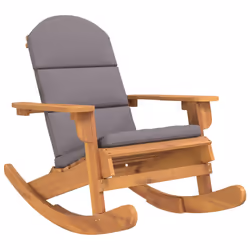 Sedia a Dondolo Adirondack con Cuscini Legno Massello di Acaciacod mxl 71413 - Vista aggiuntiva 2