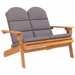 Panchina Giardino Adirondack Cuscini 126 cm Massello di Acaciacod mxl 71600 - Vista aggiuntiva 2