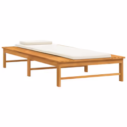 VidaXL 362155 sedia da esterno Salone Seduta imbottita Legno di acacia Crema, Bianco - Vista aggiuntiva 4