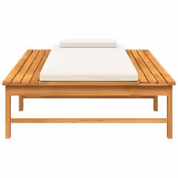 VidaXL 362155 sedia da esterno Salone Seduta imbottita Legno di acacia Crema, Bianco - Vista aggiuntiva 5