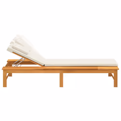 VidaXL 362155 sedia da esterno Salone Seduta imbottita Legno di acacia Crema, Bianco - Vista aggiuntiva 7