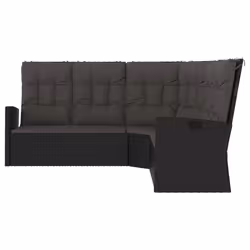 Divano Angolare Reclinabile con Cuscini in Polyrattan Nerocod mxl 95684 - Vista aggiuntiva 3
