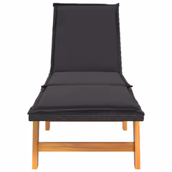 VidaXL 319723 sedia da esterno Salone Seduta imbottita Legno di acacia, Rattan sintetico, Acciaio Nero, Marrone - Vista aggiuntiva 4