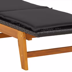 VidaXL 319723 sedia da esterno Salone Seduta imbottita Legno di acacia, Rattan sintetico, Acciaio Nero, Marrone - Vista aggiuntiva 8