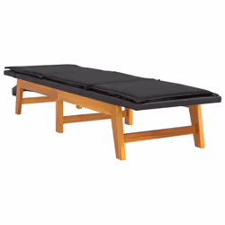 VidaXL 319725 sedia da esterno Salone Seduta imbottita Legno di acacia, Rattan sintetico, Acciaio Nero, Marrone - Vista aggiuntiva 4