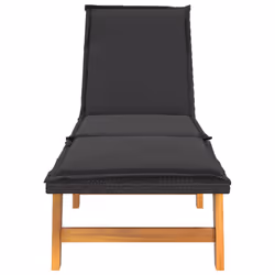 VidaXL 319725 sedia da esterno Salone Seduta imbottita Legno di acacia, Rattan sintetico, Acciaio Nero, Marrone - Vista aggiuntiva 5