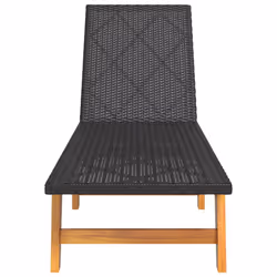 VidaXL 319726 sedia da esterno Salone Seduta imbottita Legno di acacia, Rattan sintetico, Acciaio Nero, Marrone - Vista aggiuntiva 4