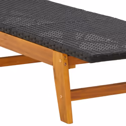 VidaXL 319726 sedia da esterno Salone Seduta imbottita Legno di acacia, Rattan sintetico, Acciaio Nero, Marrone - Vista aggiuntiva 8