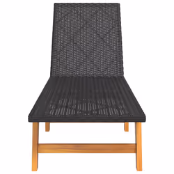 VidaXL 319728 sedia da esterno Salone Legno di acacia, Rattan sintetico, Acciaio Nero, Marrone - Vista aggiuntiva 5