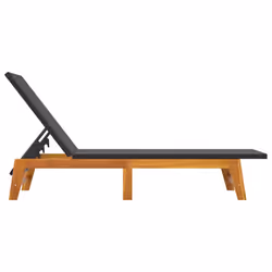 VidaXL 319728 sedia da esterno Salone Legno di acacia, Rattan sintetico, Acciaio Nero, Marrone - Vista aggiuntiva 6