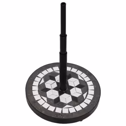 Base per Ombrellone Nero e Bianco Rotonda 12 kgcod mxl 127649 - Vista aggiuntiva 3