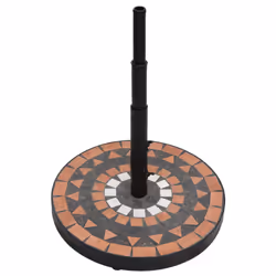 Base per Ombrellone Terracotta e Bianco Rotonda 12 kgcod mxl 73426 - Vista aggiuntiva 3