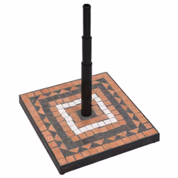Base per Ombrellone Terracotta e Bianco Quadrata 12 kgcod mxl 97401 - Vista aggiuntiva 3