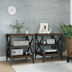 Vidaxl - Tavolini 2 pz Rovere Marrone 40x42x50 cm in Legno Multistrato