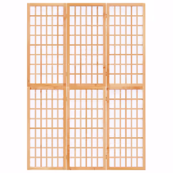vidaXL Divisorio Pieghevole 3 Pannelli Stile Giapponese 120x170cm Nero - Vista aggiuntiva 3