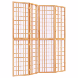 vidaXL Divisorio Pieghevole 4 Pannelli Stile Giapponese 160x170 cm - Vista aggiuntiva 2