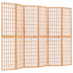 vidaXL Divisorio Pieghevole 6 Pannelli Stile Giapponese 240x170 cm - Vista aggiuntiva 2