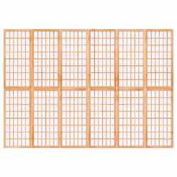 vidaXL Divisorio Pieghevole 6 Pannelli Stile Giapponese 240x170 cm - Vista aggiuntiva 3