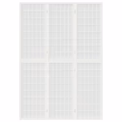 vidaXL Divisorio Pieghevole 3 Pannelli Stile Giapponese 120x170 Bianco - Vista aggiuntiva 3