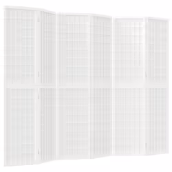 vidaXL Divisorio Pieghevole 6 Pannelli Stile Giapponese 240x170 Bianco - Vista aggiuntiva 2