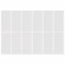 vidaXL Divisorio Pieghevole 6 Pannelli Stile Giapponese 240x170 Bianco - Vista aggiuntiva 3