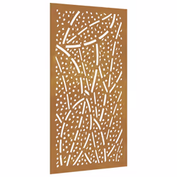Decorazione Muro da Giardino 105x55 cm Foglia Acciaio Cortencod mxl 82599 - Vista aggiuntiva 2