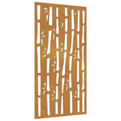 Decorazione Muro da Giardino 105x55 cm Bambù in Acciaio Cortencod mxl 106673 - Vista aggiuntiva 2