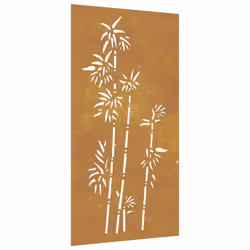 Decorazione Muro da Giardino 105x55 cm Bambù in Acciaio Cortencod mxl 130657 - Vista aggiuntiva 2