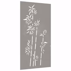 Decorazione Muro da Giardino 105x55 cm Bambù in Acciaio Cortencod mxl 130657 - Vista aggiuntiva 3