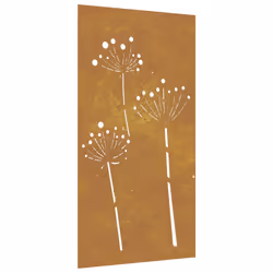 Decorazione Muro da Giardino 105x55 cm Fiore in Acciaio Cortencod mxl 130628 - Vista aggiuntiva 2