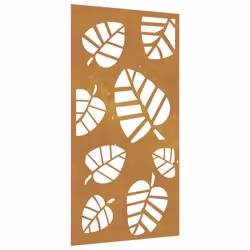 Decorazione Muro da Giardino 105x55 cm Foglia Acciaio Cortencod mxl 106675 - Vista aggiuntiva 2