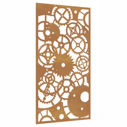 Decorazione Muro Giardino 105x55 cm Ingranaggio Acciaio Cortencod mxl 130665 - Vista aggiuntiva 2