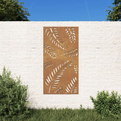 Vidaxl - Decorazione Muro da Giardino 105x55 cm Foglia Acciaio Corten