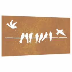 Decorazione Muro da Giardino 105x55 cm Uccello Acciaio Cortencod mxl 82750 - Vista aggiuntiva 2