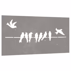 Decorazione Muro da Giardino 105x55 cm Uccello Acciaio Cortencod mxl 82750 - Vista aggiuntiva 3