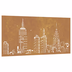 Decorazione Muro da Giardino 105x55cm Skyline in Acciaio Cortencod mxl 106677 - Vista aggiuntiva 2