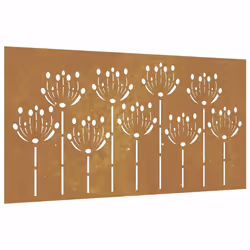 Decorazione Muro da Giardino 105x55 cm Fiore in Acciaio Cortencod mxl 130666 - Vista aggiuntiva 2