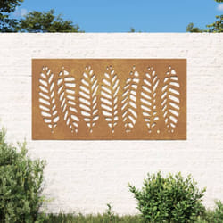 Vidaxl - Decorazione Muro da Giardino 105x55 cm Foglia Acciaio Corten