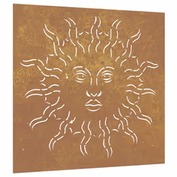 Decorazione Muro da Giardino 55x55 cm Sole in Acciaio Cortencod mxl 130667 - Vista aggiuntiva 2