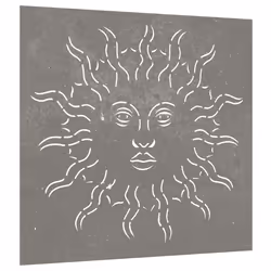 Decorazione Muro da Giardino 55x55 cm Sole in Acciaio Cortencod mxl 130667 - Vista aggiuntiva 3