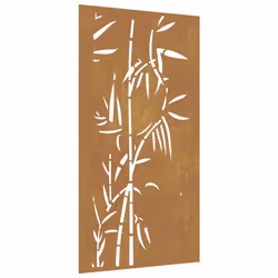 Decorazione Muro da Giardino 105x55 cm Bambù in Acciaio Cortencod mxl 106729 - Vista aggiuntiva 2
