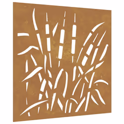 Decorazione Muro da Giardino 55x55 cm Erba in Acciaio Cortencod mxl 130711 - Vista aggiuntiva 2