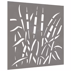 Decorazione Muro da Giardino 55x55 cm Erba in Acciaio Cortencod mxl 130711 - Vista aggiuntiva 3