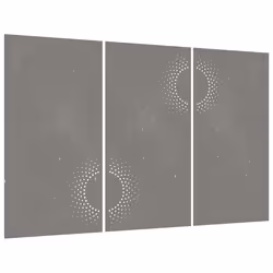 Decorazioni Muro da Giardino 3 pz 105x55 cm Sole Acciaio Cortencod mxl 106718 - Vista aggiuntiva 3
