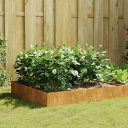 Vidaxl - Fioriera Rialzata da Giardino, Flowerpot 100x100x33, 5 cm in Acciaio Corten